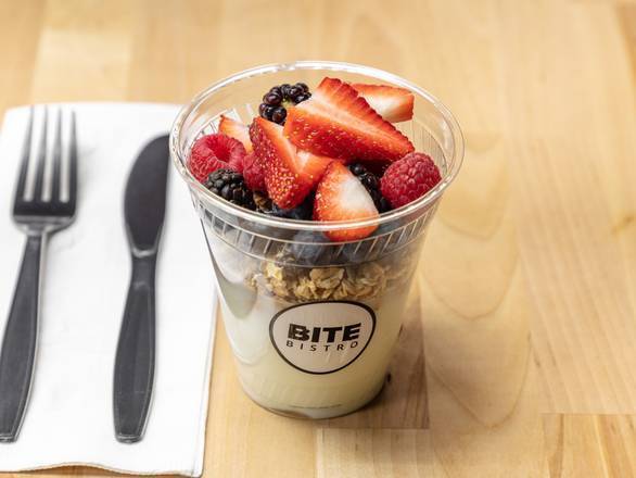 Order Mixed Berry Yogurt Parfait food online from Bite Bistro store, Dallas on bringmethat.com