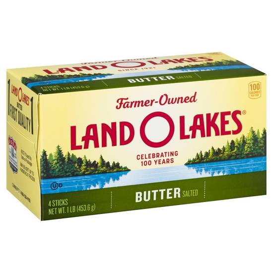 Order Land O'Lakes · Salted Butter Sticks (4 x 4 oz) food online from Harveys Supermarket store, Fitzgerald on bringmethat.com