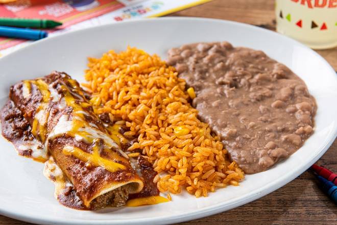 Order Kids Enchilada Plate food online from On The Border store, Greenwood on bringmethat.com