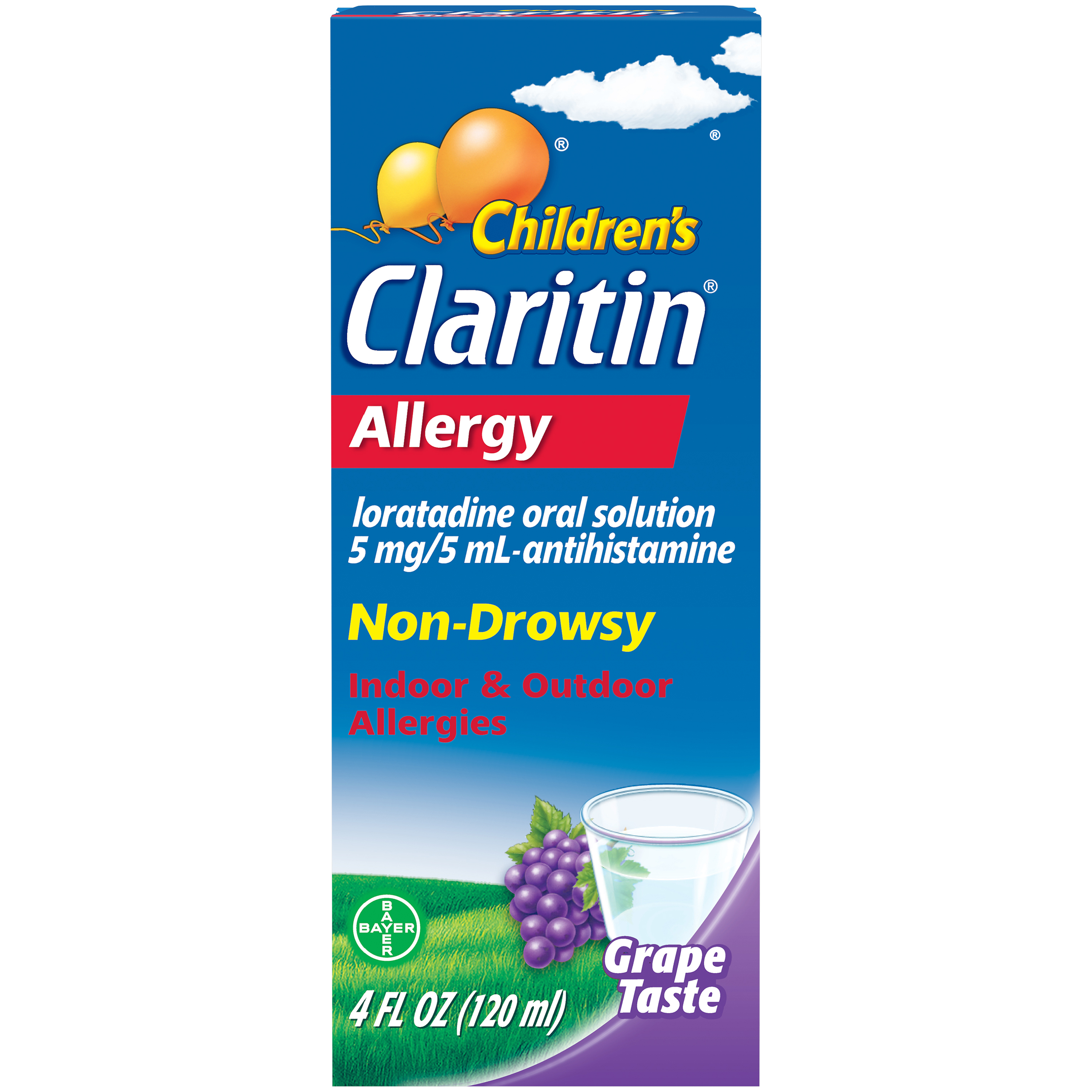 Order Claritin Children's Allergy Oral Solution, Grape - 4 fl oz food online from Rite Aid store, CORNING on bringmethat.com