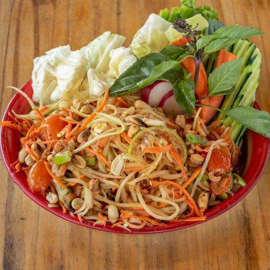 Order Green Papaya Spicy Salad food online from Let Pho store, Sherman Oaks on bringmethat.com