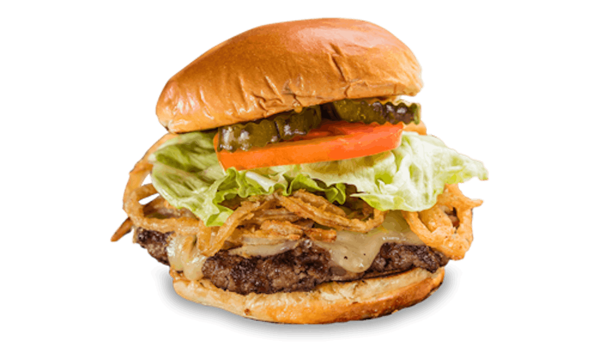 Order Jacked-N-Stacked Burger food online from Famous Dave's store, Fresno on bringmethat.com