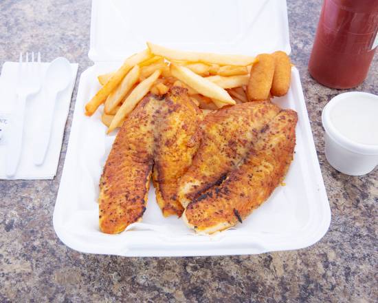 Order Cajun Grilled Tilapia food online from Shark's Fish & Chicken on Mercer University Dr. store, Macon on bringmethat.com