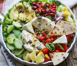 Order Greek Salad food online from Bro Sandwiches store, Montclair on bringmethat.com