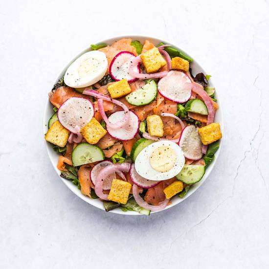 Order Smoked Salmon Salad food online from Kale Me Crazy store, Raleigh on bringmethat.com