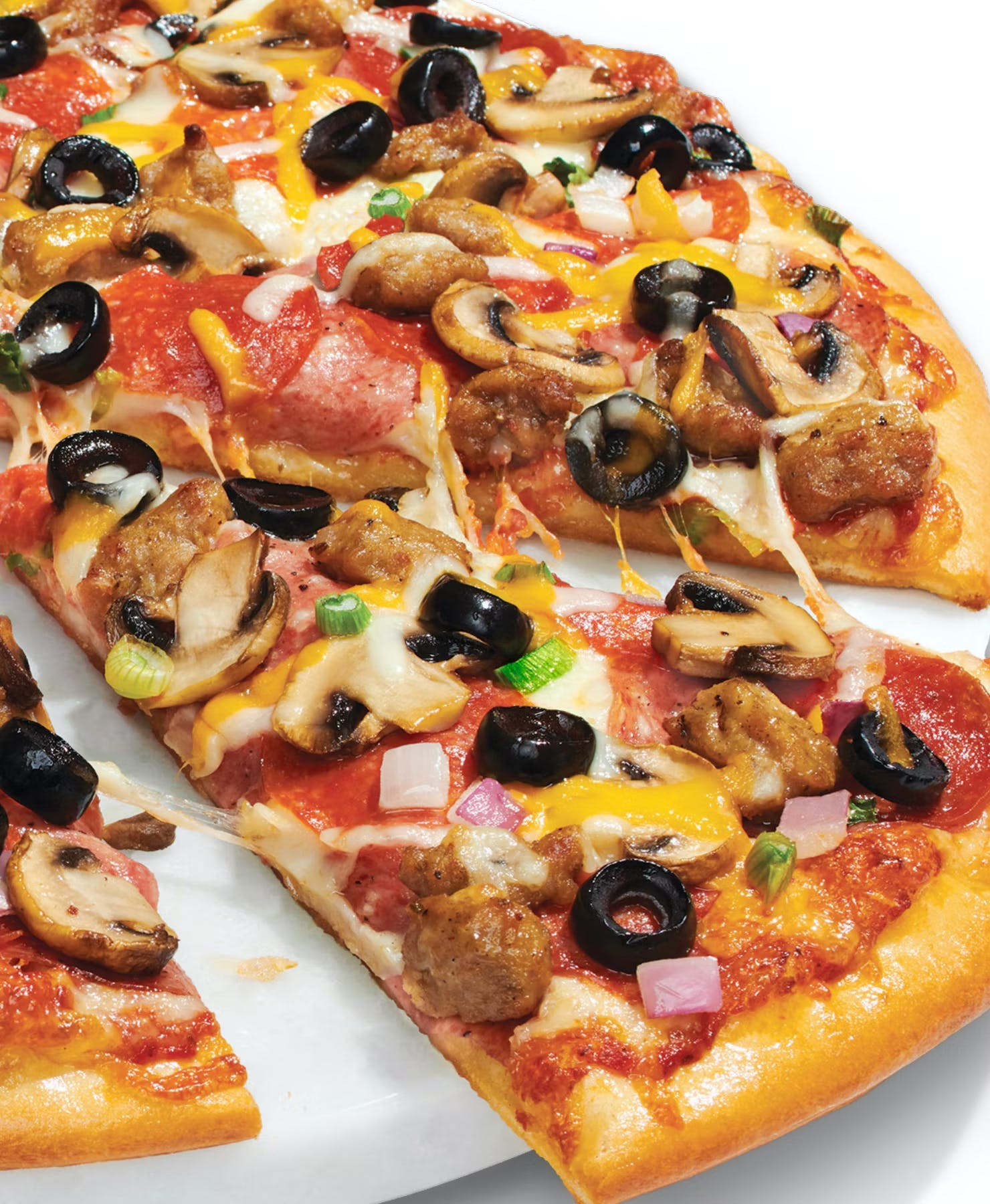 Order Murphy's Combo Pizza - Medium 12" food online from Papa Murphy's | Take 'n' Bake Pizza store, Tillamook on bringmethat.com