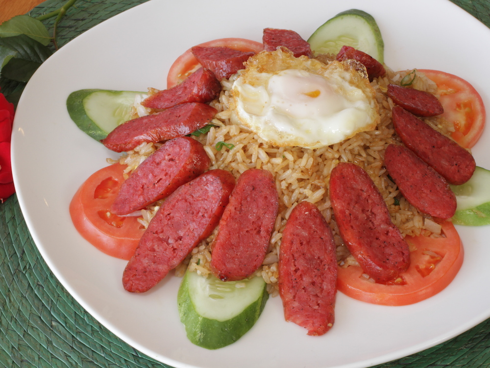 Order Fried Rice with Longaniza and Eggs food online from Noodles Pho U store, Lombard on bringmethat.com
