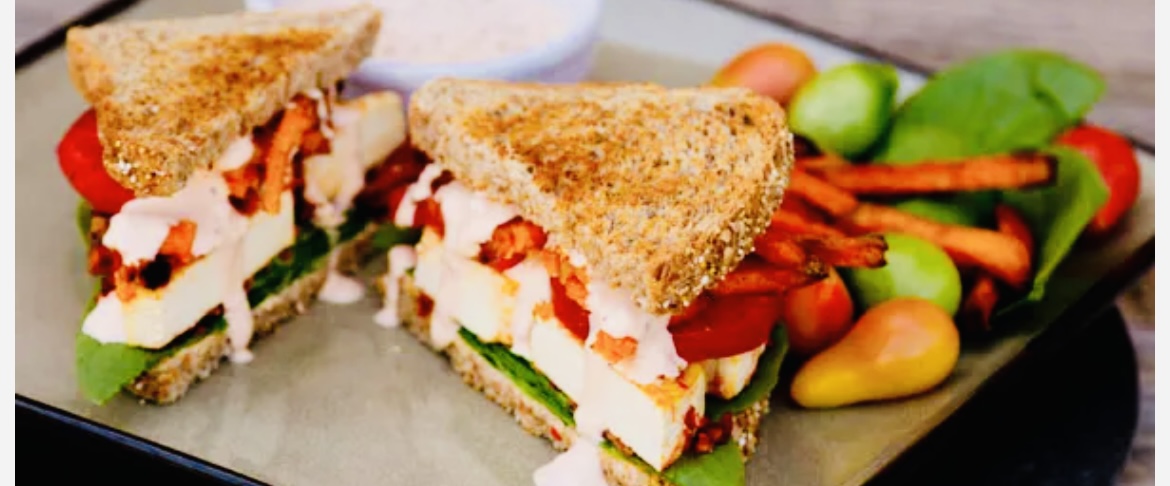 Order Tofu Club Sandwich	 food online from Good health cafe store, New York on bringmethat.com