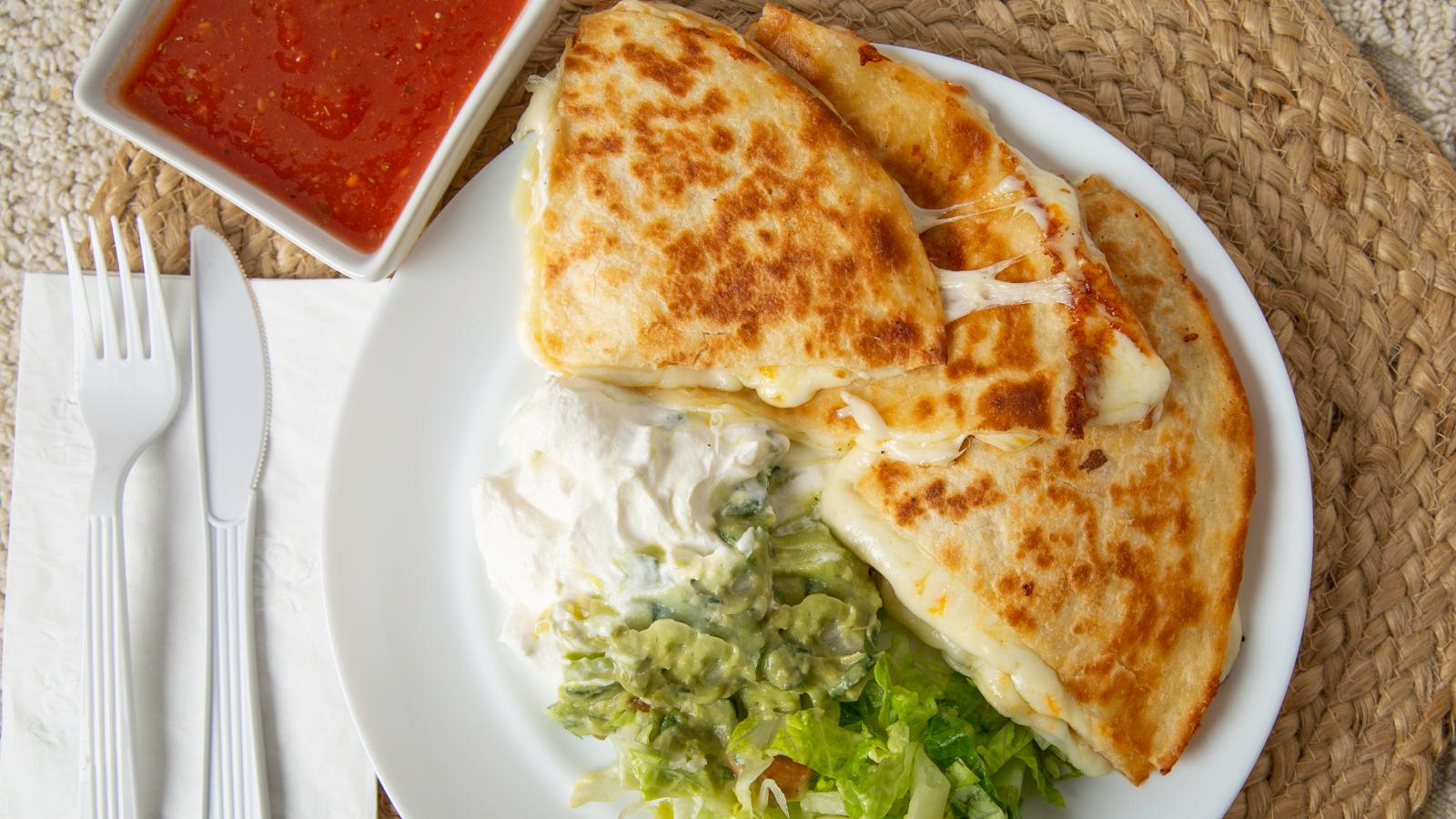 Order Cheese Quesadilla  food online from Margarita's Cafe store, East Meadow on bringmethat.com