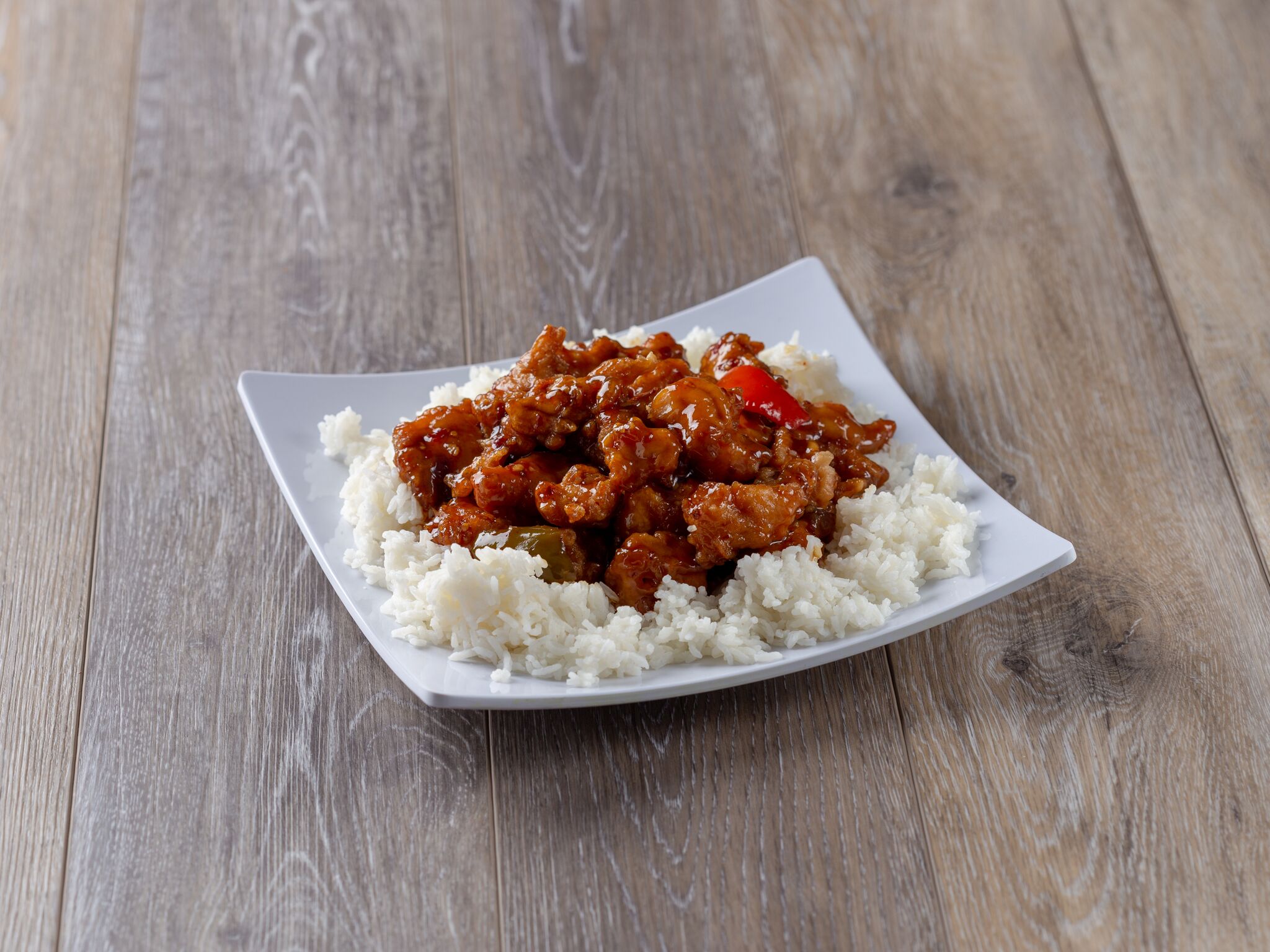 Order General Tso's Chicken Dinner Combo food online from Pacific Spice store, Woodstock on bringmethat.com