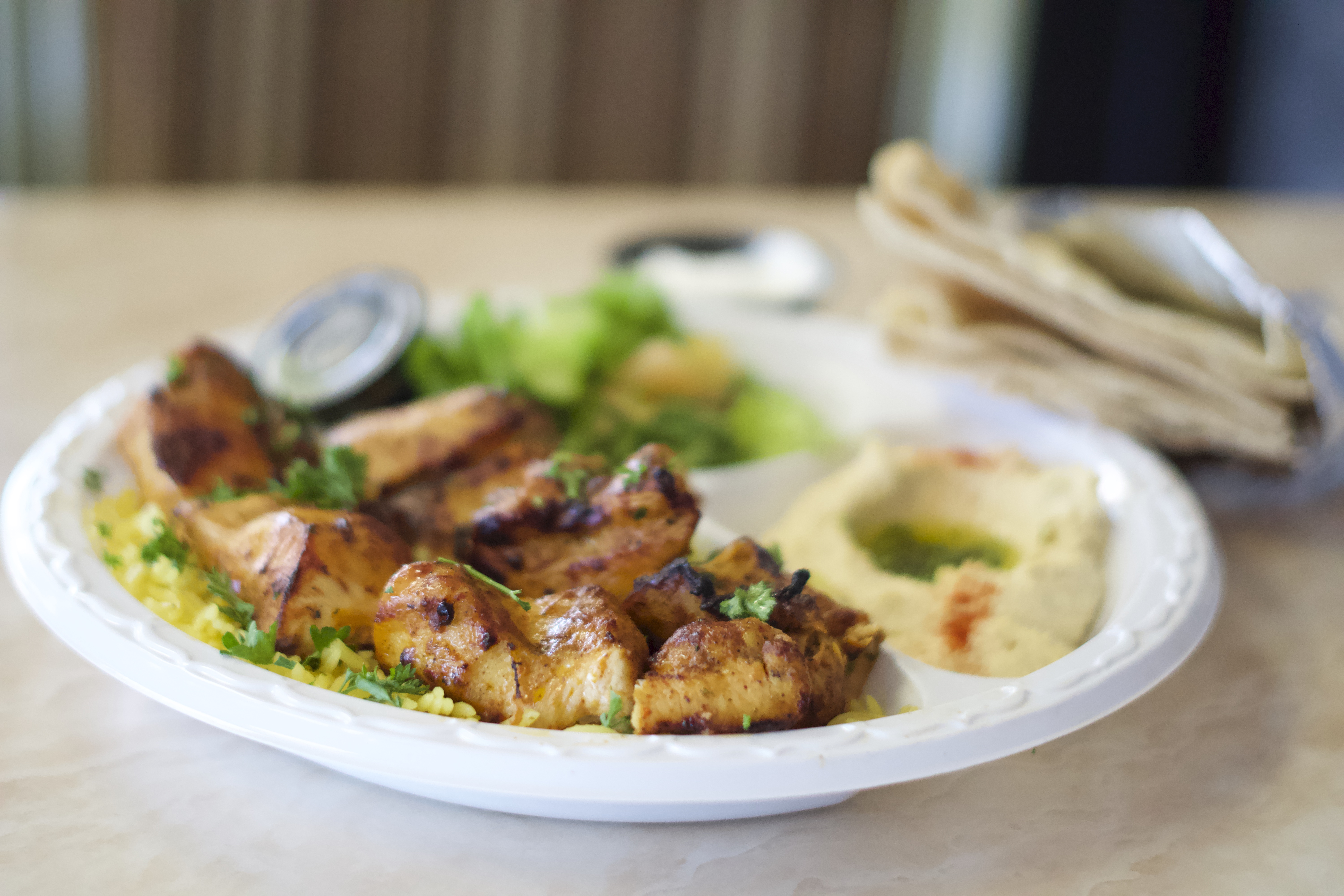 Order Chicken Kebab Plate food online from Pita Grill store, Fresno on bringmethat.com