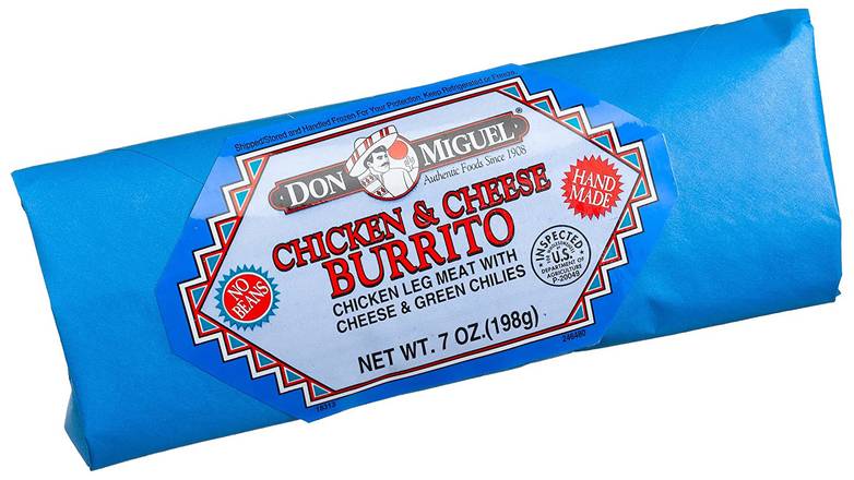 Order Don Miguel Chicken & Cheese Burrito food online from Trumbull Mobil store, Trumbull on bringmethat.com