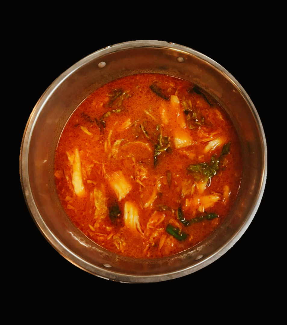 Order Spicy Kimchi Broth (16oz)(recommend 2 orders for a medium pot) food online from Jin Pot store, San Francisco on bringmethat.com