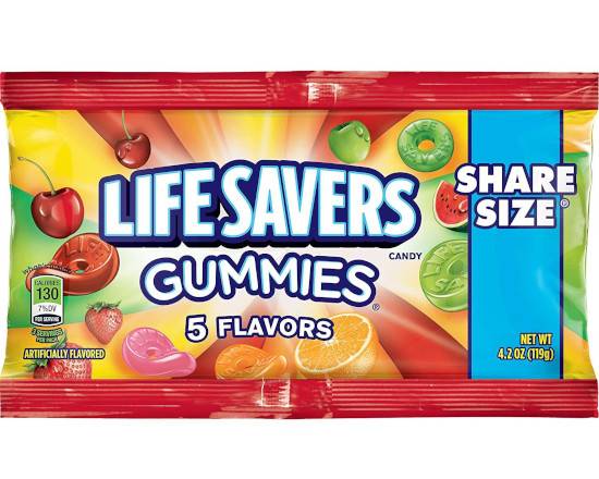 Order Lifesavers Gummies 5 Flavors Share Size 4.2 oz  food online from Pit Stop Liquor Mart store, El Monte on bringmethat.com
