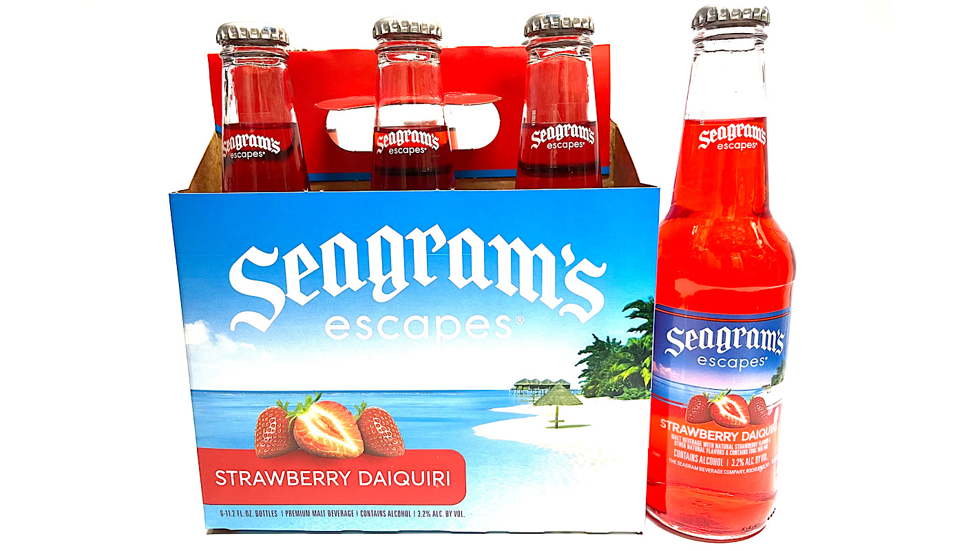 Order SEAGRAM'S ESCAPES STRAWBERRY DAIQUIRI  6PACK BOTTLE food online from K-Town Beer & Wine Food Mart store, Los Angeles on bringmethat.com