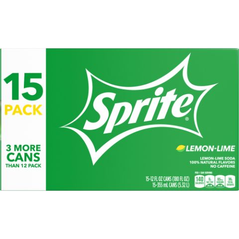 Order Sprite 15 Pack 12oz Can food online from 7-Eleven store, Christiansburg on bringmethat.com