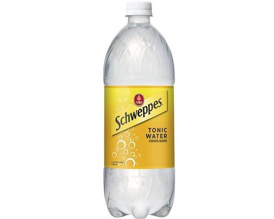 Order Schweppes Tonic Water, 1 Liter Bottle food online from Chris's Liquor- 2203 S Lamar Blvd store, Austin on bringmethat.com