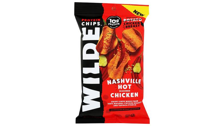 Order Wilde Brands Chicken Chips Nashville Hot food online from Trumbull Mobil store, Trumbull on bringmethat.com