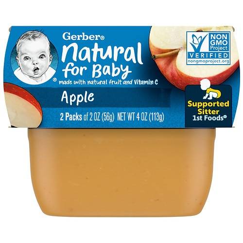 Order Gerber 1st Foods Natural Baby Food Apple - 2.0 oz x 2 pack food online from Walgreens store, Citrus Heights on bringmethat.com