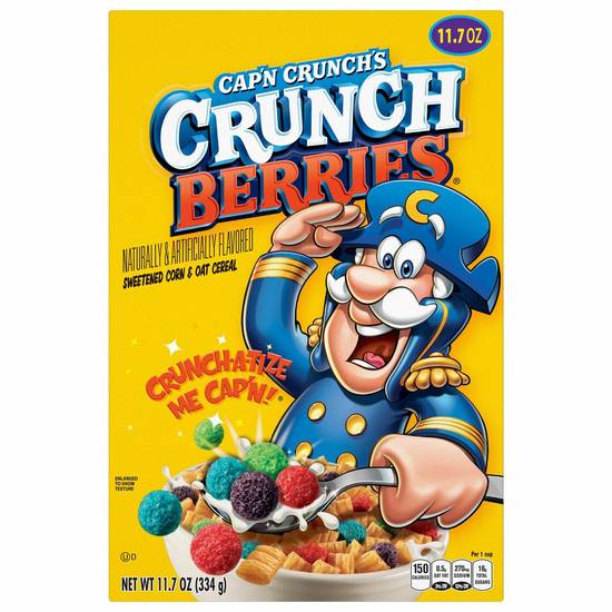 Order Cap'n Crunch Berries Cereal food online from IV Deli Mart store, Goleta on bringmethat.com