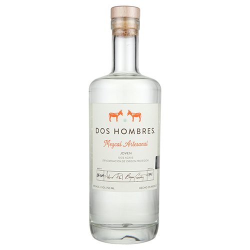 Order Dos Hombres Mezcal Joven 750 ml. food online from Mirage Wine & Liquor store, Palm Springs on bringmethat.com