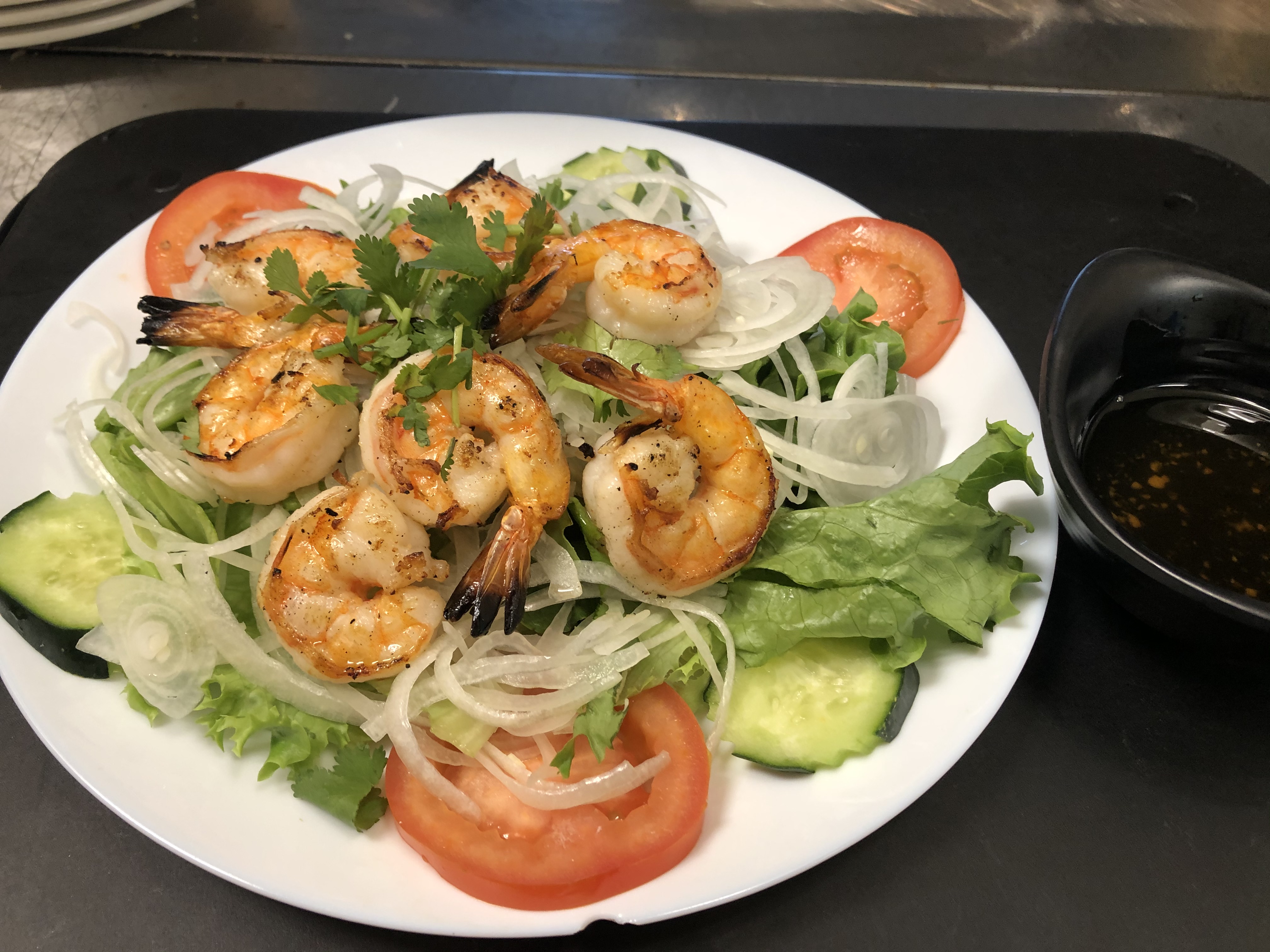 Order S4. Charbroiled Shrimp Salad food online from Pho Amour store, Fontana on bringmethat.com
