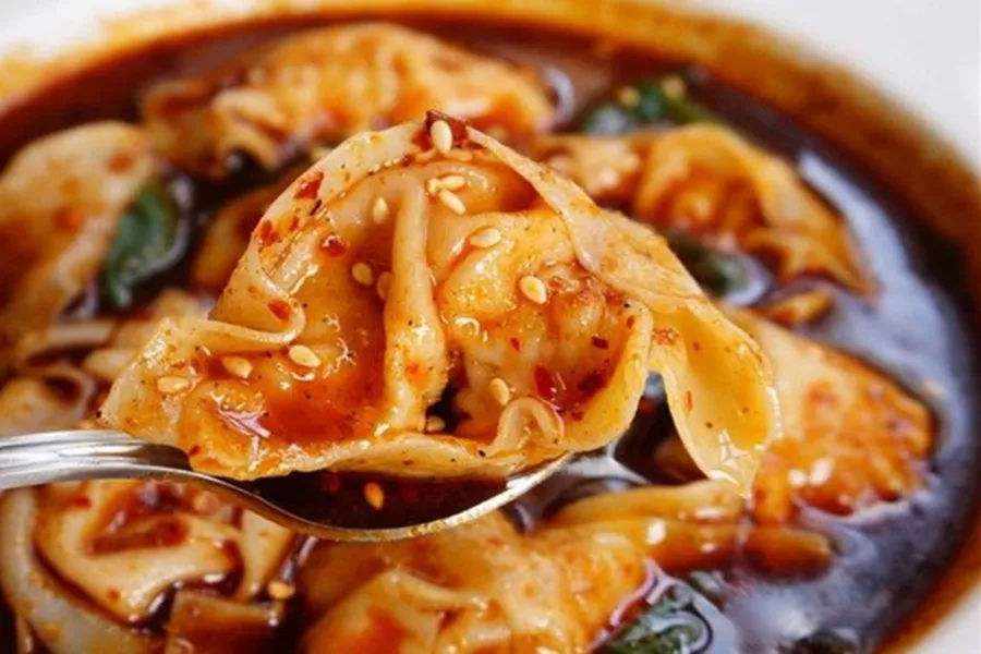 Order A13. Wonton with Chili Oil 红油抄手 food online from Millions Of Milk Tea store, Columbus on bringmethat.com