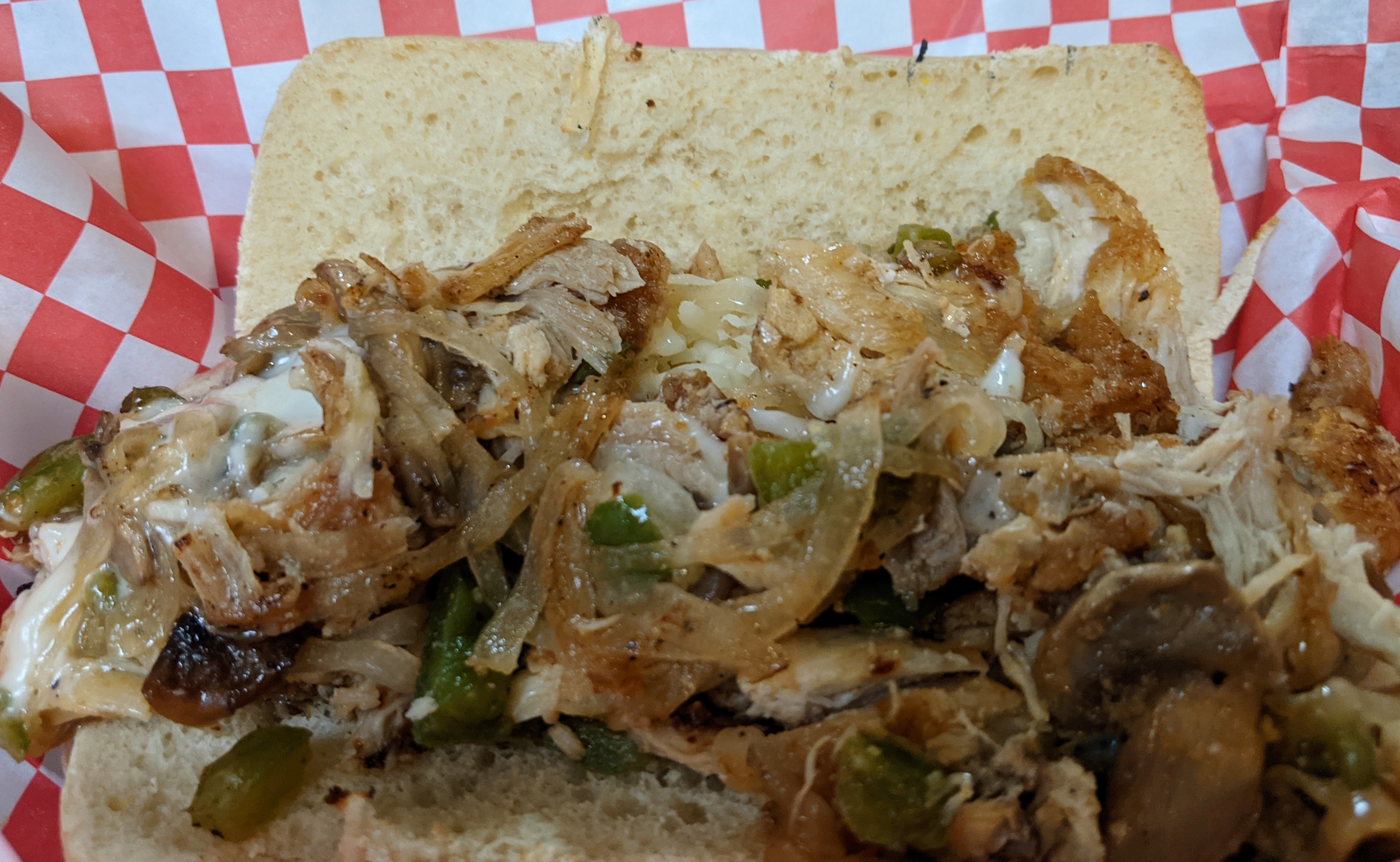 Order Chicken Philly Sandwich food online from Hilltop Grill store, Creve Coeur on bringmethat.com
