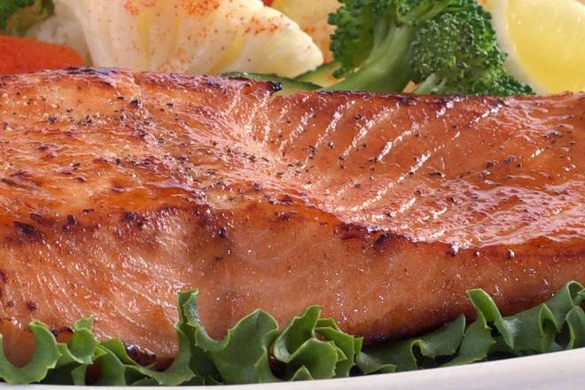 Order Glazed Salmon food online from Montana Mike Steakhouse store, El Reno on bringmethat.com
