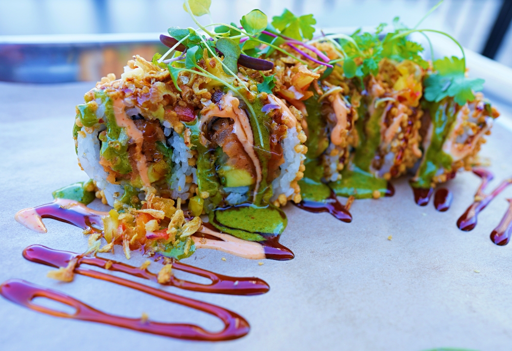 Order Tuna & triple crunch roll food online from Ebisu Ramen And Sushi store, Denver on bringmethat.com