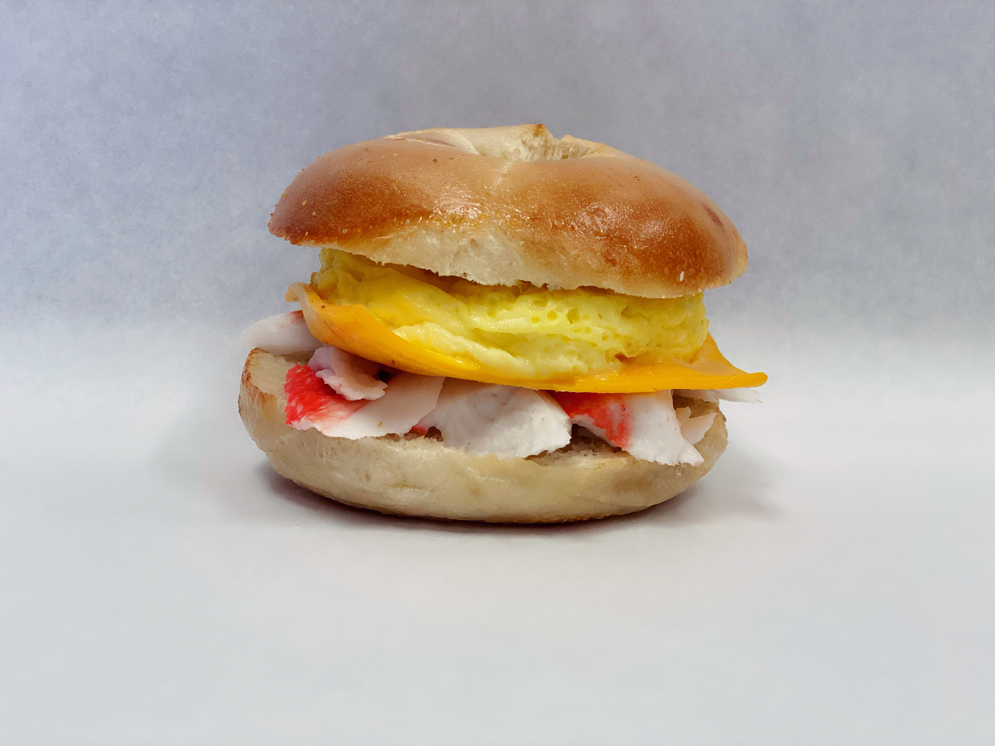 Order 14A. Crab, Egg & Cheese food online from Bagel Place Cafe store, Sunnyvale on bringmethat.com