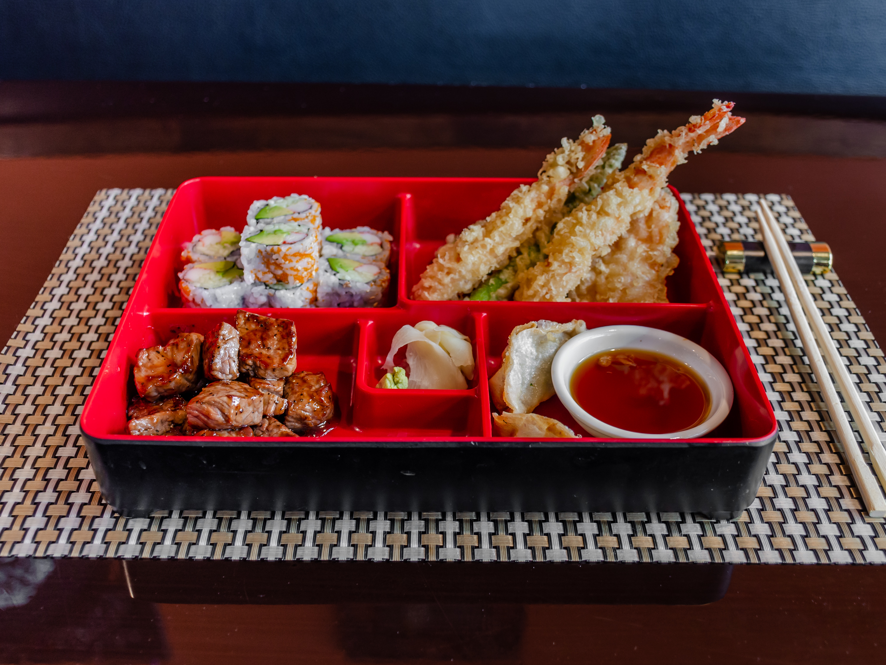 Order Steak Bento Box food online from Kitami Yakiniku & Sushi store, Lafayette on bringmethat.com