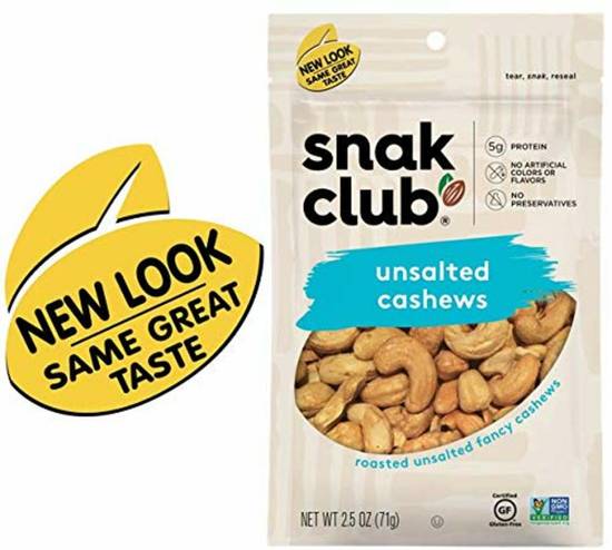 Order Snak Club - Unsalted Cashews food online from IV Deli Mart store, Goleta on bringmethat.com