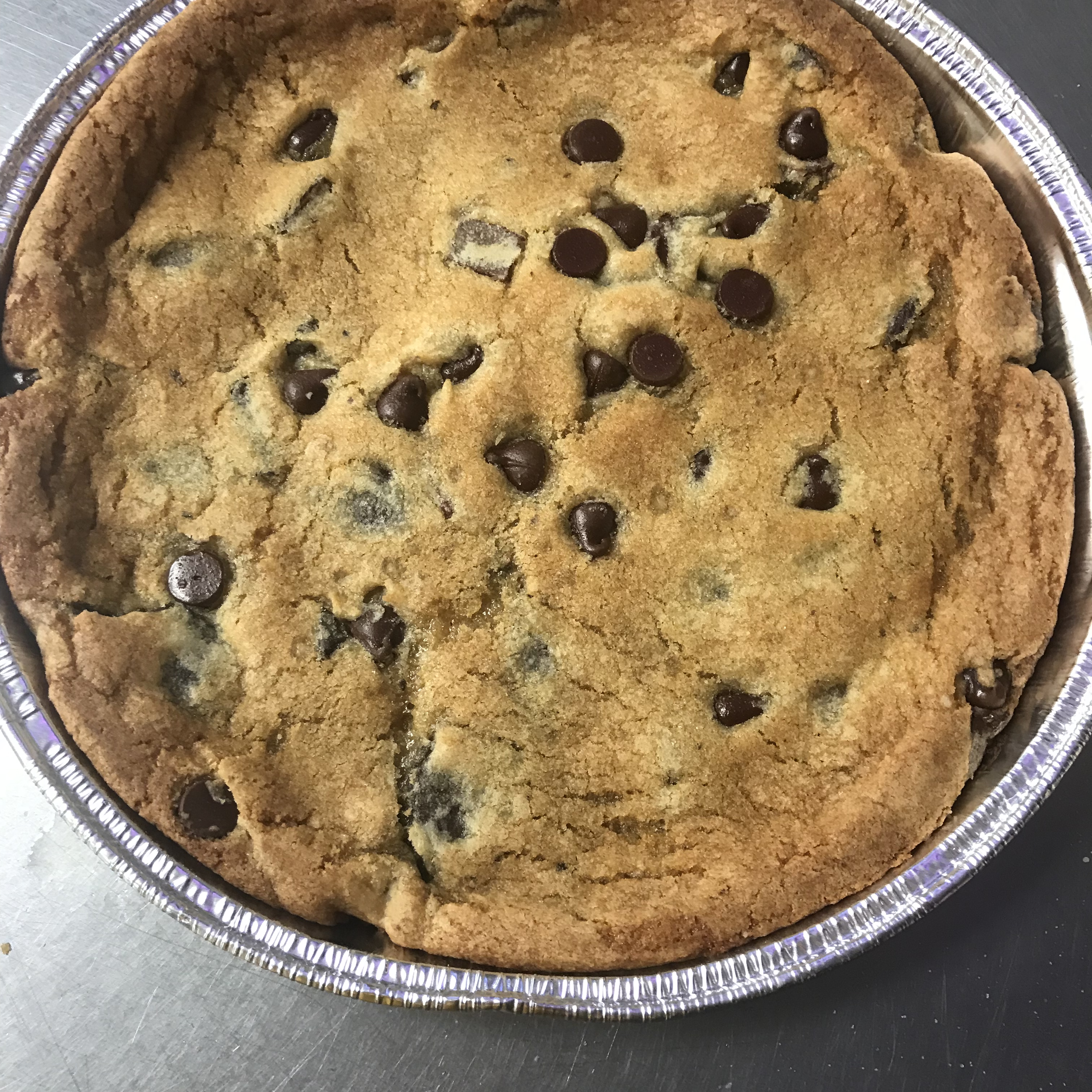 Order CHOCOLATE CHIP BIG COOKIE 8" food online from Elicia's Pizza - Gravois Ave. store, Saint Louis on bringmethat.com