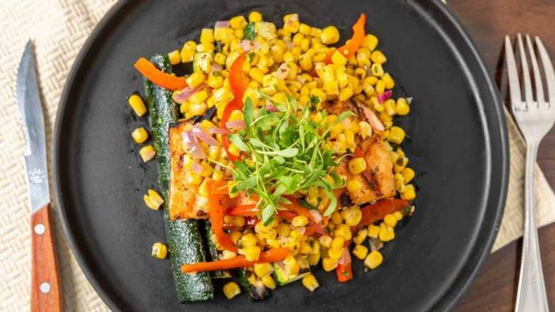 Order Corn Relish Salmon food online from Street Side Ale House store, Atascadero on bringmethat.com