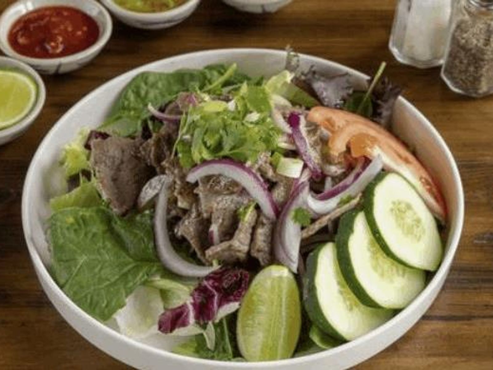 Order Spicy Steak Salad food online from Coconut Newton store, Newton Center on bringmethat.com