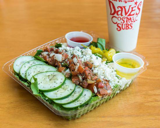 Order The Greek Salad food online from Dave's Cosmic Subs store, Mentor on bringmethat.com