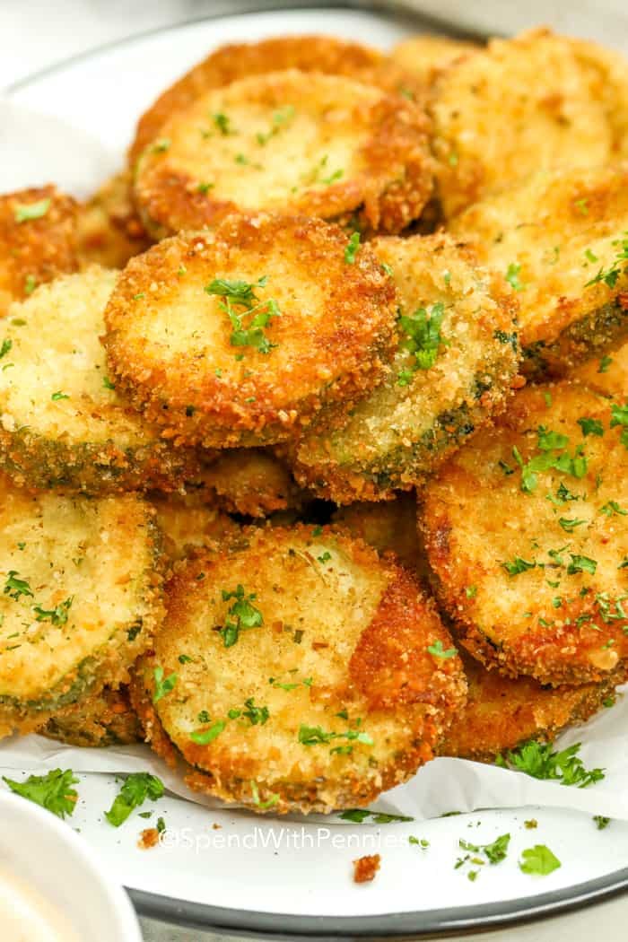 Order Breaded Zucchini - 10 Pieces food online from Positanos Pizza store, Chicago on bringmethat.com