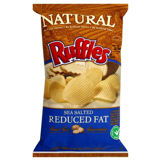 Order Ruffles Potato Chips Sea Salted (8 oz) food online from Rite Aid store, Yamhill County on bringmethat.com