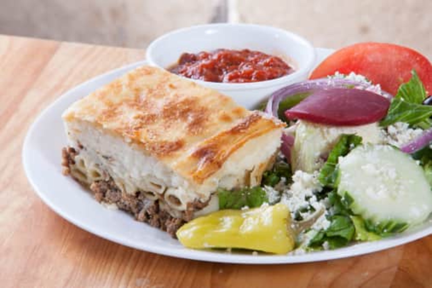 Order PASTITSIO food online from Little Greek Fresh Grill store, Youngstown on bringmethat.com