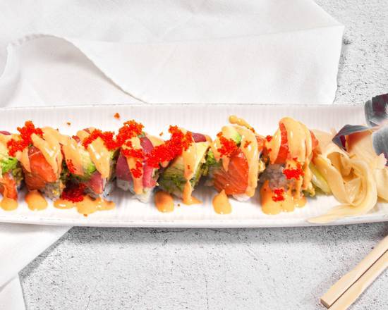 Order Rainbow Roll food online from Pink Basil store, Mystic on bringmethat.com