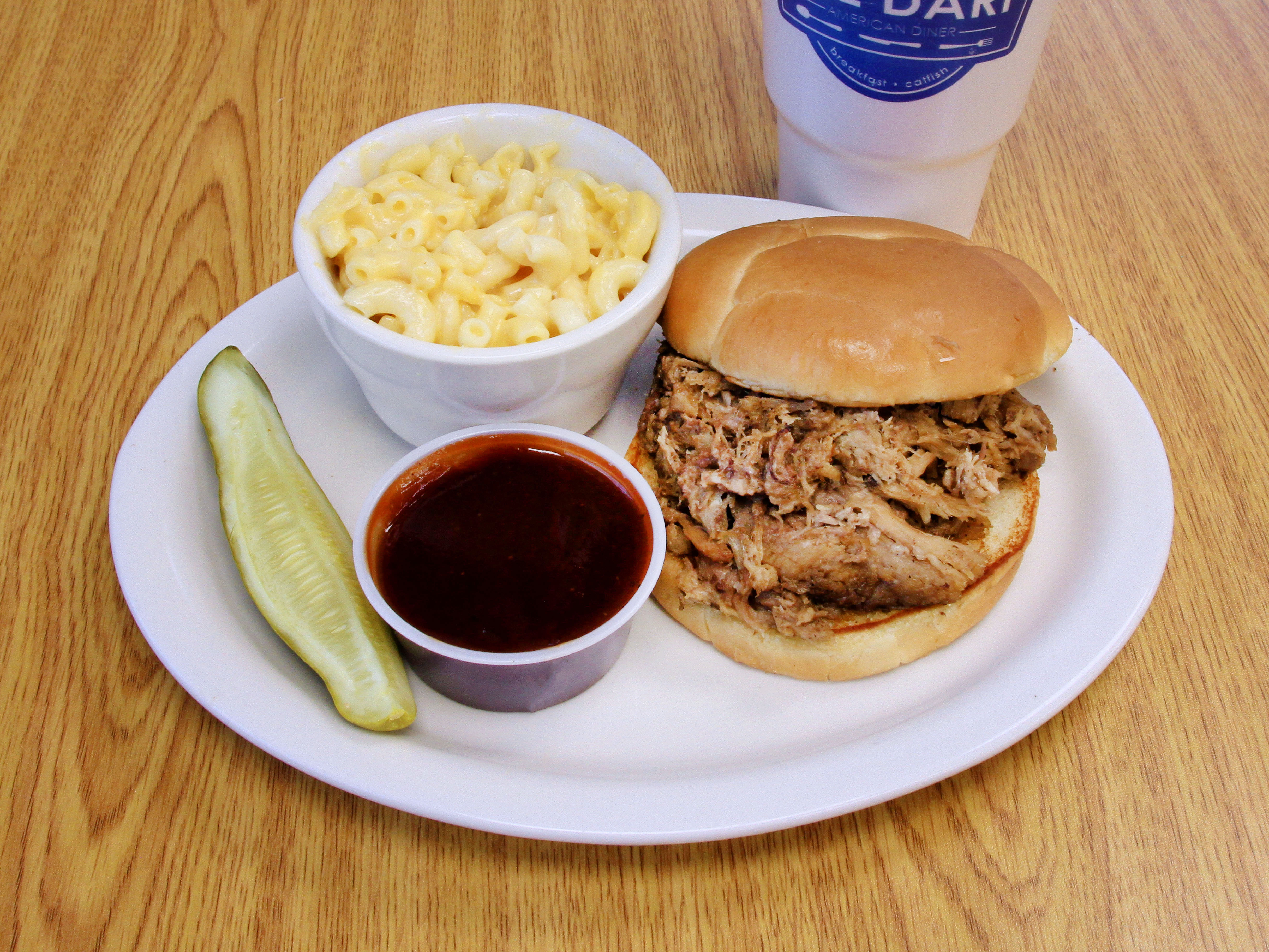 Order Pulled Pork Sandwich Combo food online from The Dari store, Greenwood on bringmethat.com