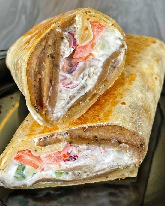 Order 7. Gyros Wrap food online from Waygu Shawarma Grill store, El Cajon on bringmethat.com