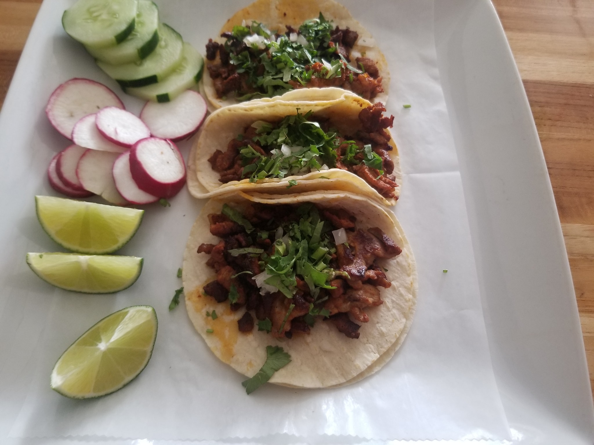 Order 3x Pollo Tacos food online from El Tenate Mexican Food store, Waterbury on bringmethat.com