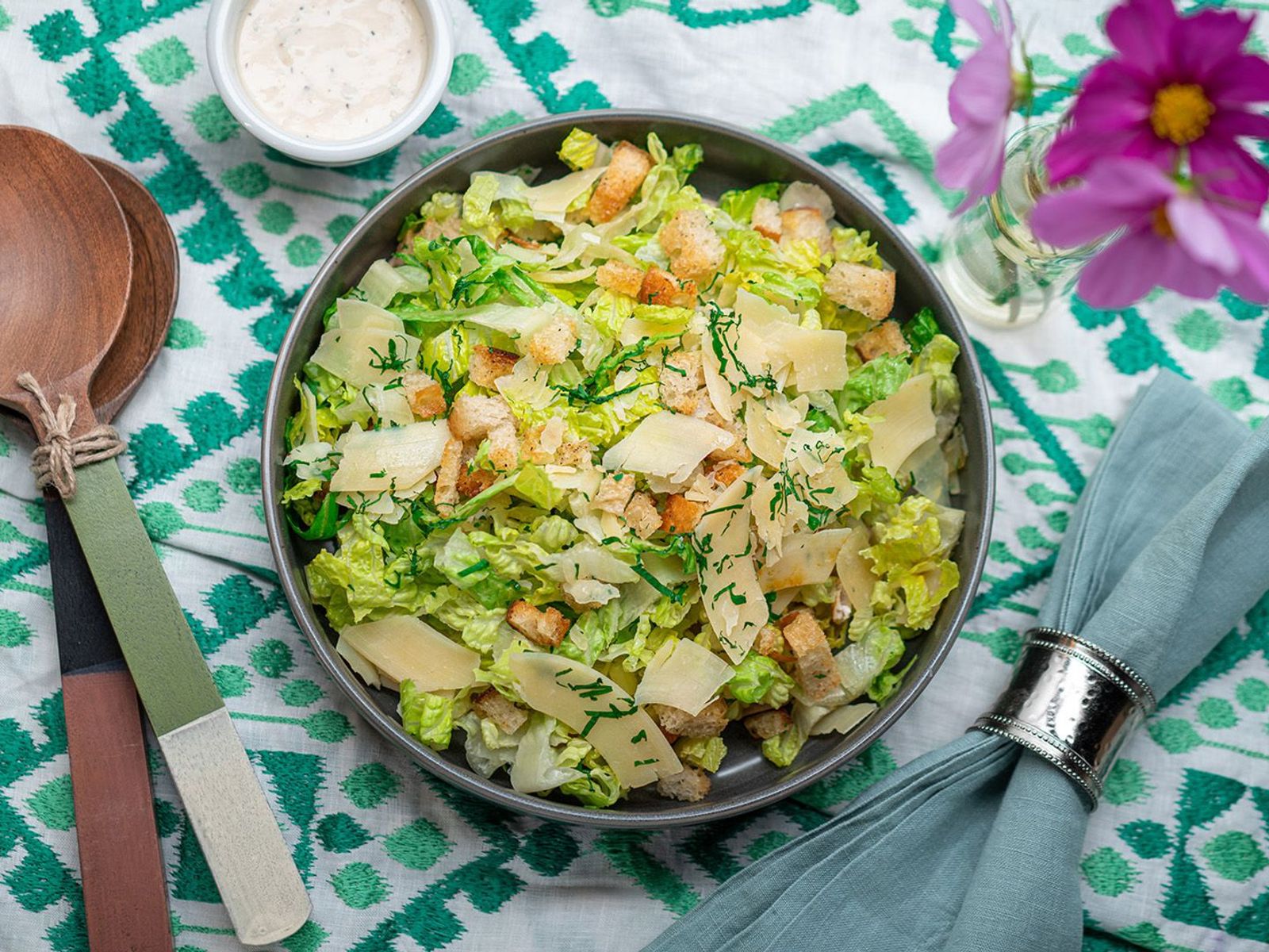 Order Caesar Salad food online from La Greens store, Burbank on bringmethat.com