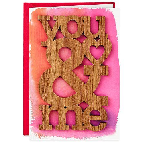 Order Hallmark Signature Romantic Valentine's Day Card (Laser-Cut Wood You and Me) S2 - 1.0 ea food online from Walgreens store, Walkertown on bringmethat.com