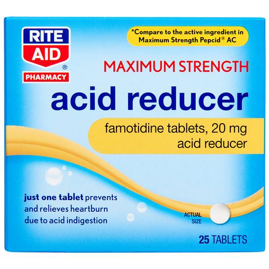 Order Rite Aid Pharmacy Acid Reducer Maximum Strength Tablets 20 mg (25 ct) food online from Rite Aid store, MILFORD on bringmethat.com