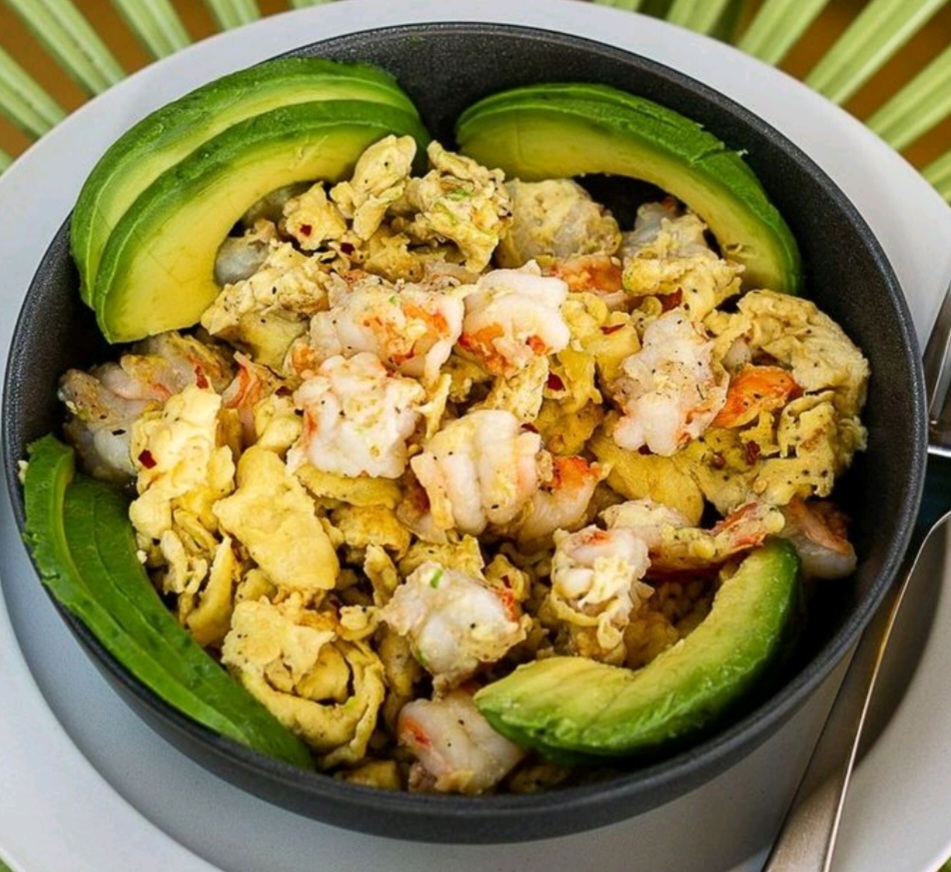 Order  Keto and Paleo Shrmip Scramble food online from The Bee Hive Market and Deli store, Whittier on bringmethat.com