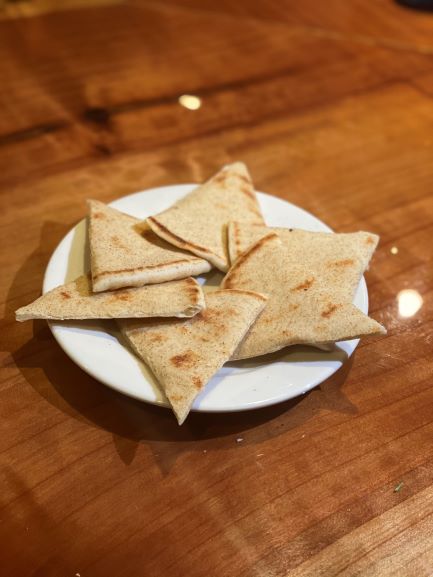 Order S/ Pita Bread (6 triangles) food online from George's Greek Cafe store, Long Beach on bringmethat.com