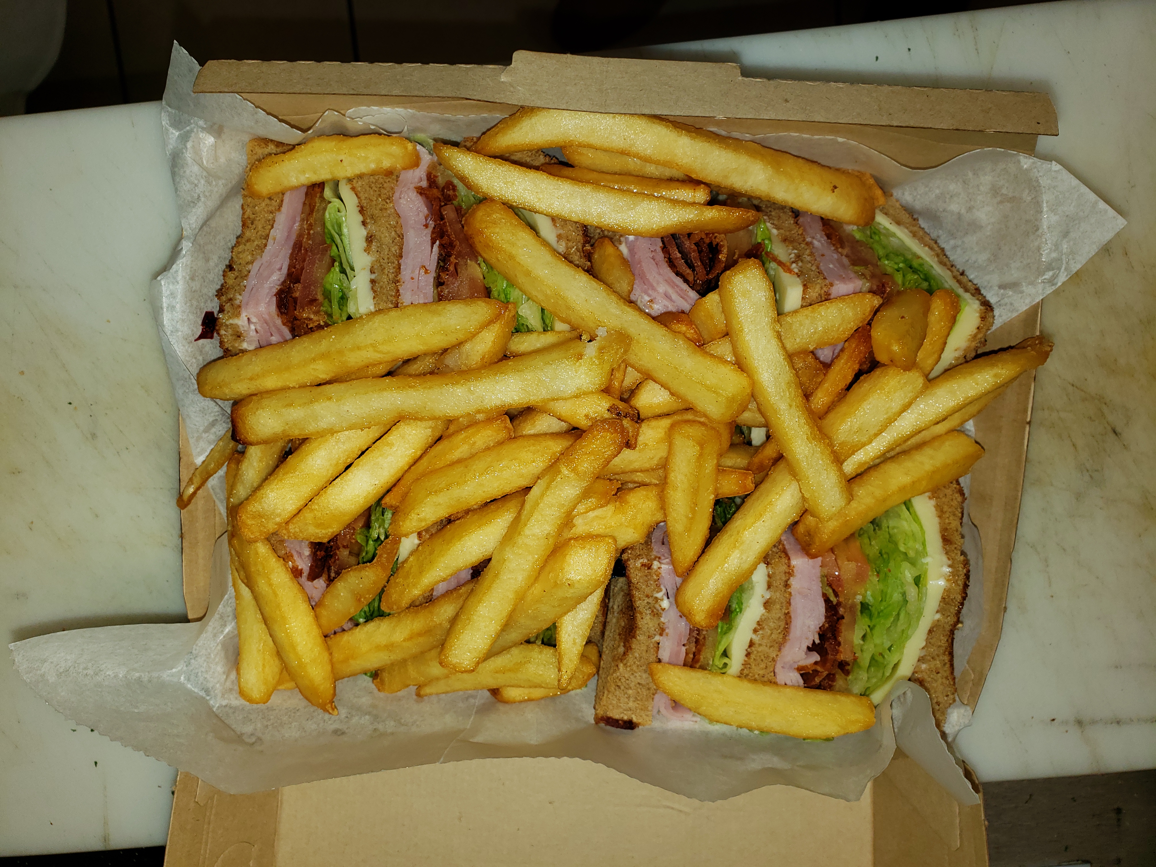Order Ham and Cheese Club Sandwich food online from Slice Pizzeria store, Barrington on bringmethat.com